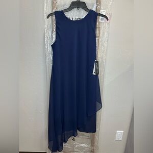 NWT Navy Karl Lagerfeld Sleeveless Asymmetrical Hem Dress Size 6